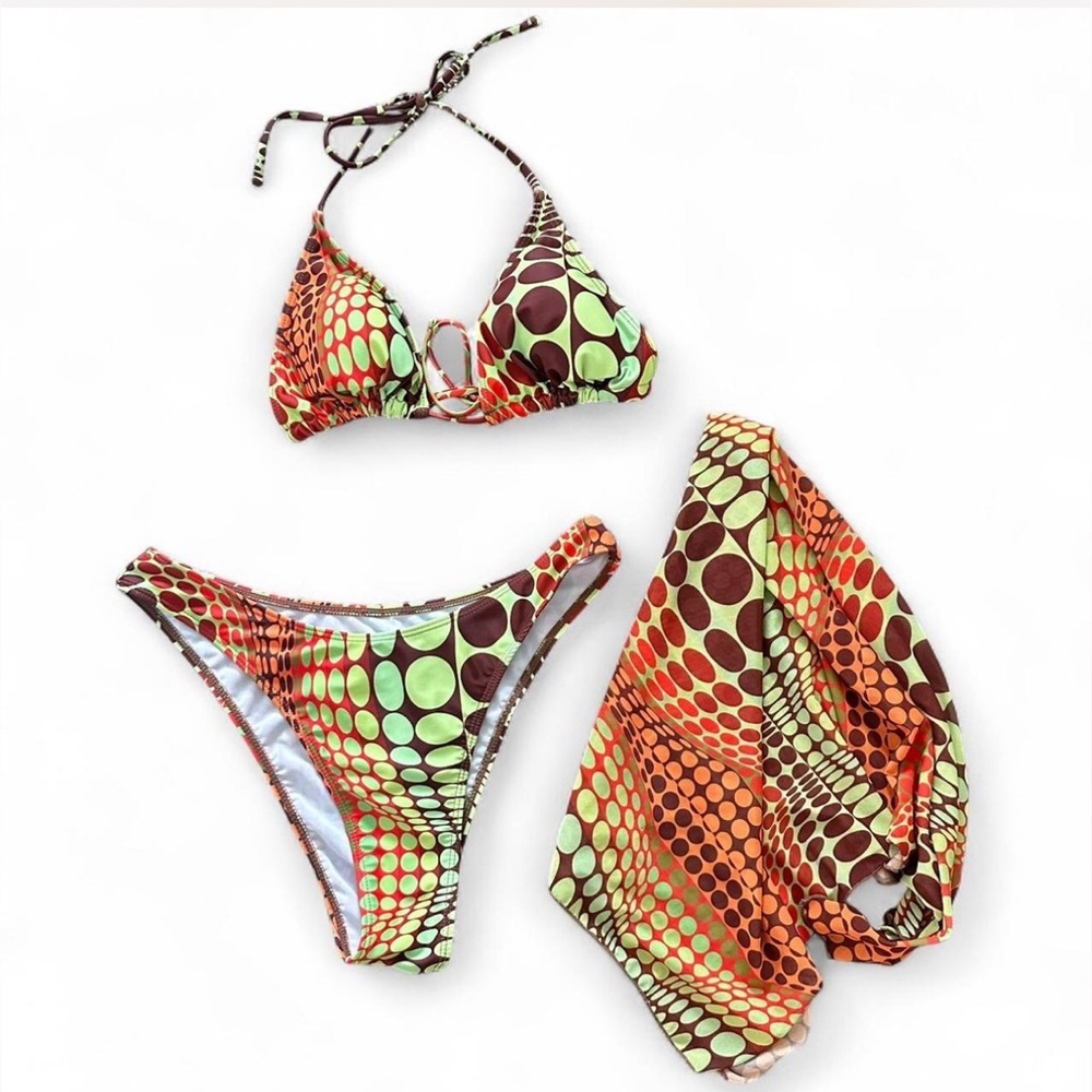 SHEIN Multicolor Polka Dot Bikini Set